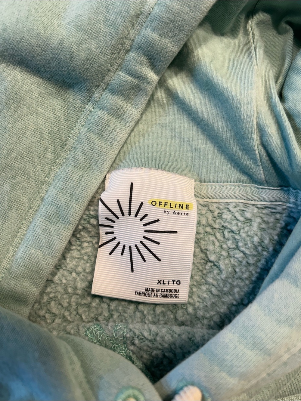 Aerie mint green talk to me tomorrow print oversized hoodie soft - Picture 5 of 8